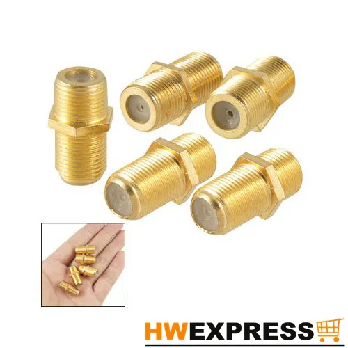 Оптовая продажа от HWEXPRESS 5 X пластиковых шт. F-тип гнездо-гнездо коаксиальный