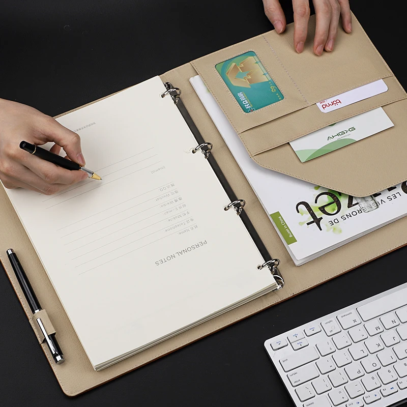 

Многофункциональный ноутбук A4 Looseleaf, большой рабочий Дневник для записи встреч, канцелярские принадлежности для офиса