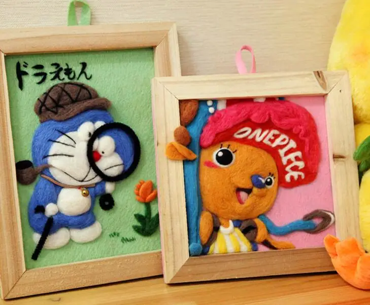 Покадровой анимации ватный Войлок кружево комплект кошка diy войлочные питания