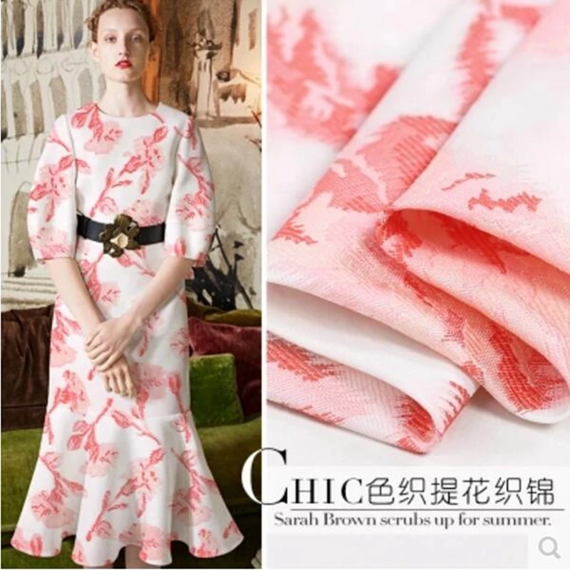 Пряжа окрашенный жаккардовый парчовый Ткань для шитья одежды ткани одежда