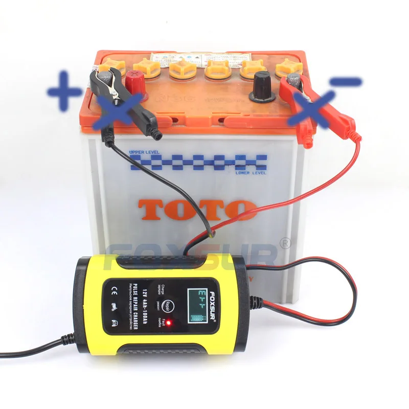 12V automatic smart battery charger car and motorcycle 12AH 36Ah 45AH 60AH 100AH pulse repair LCD | Инструменты