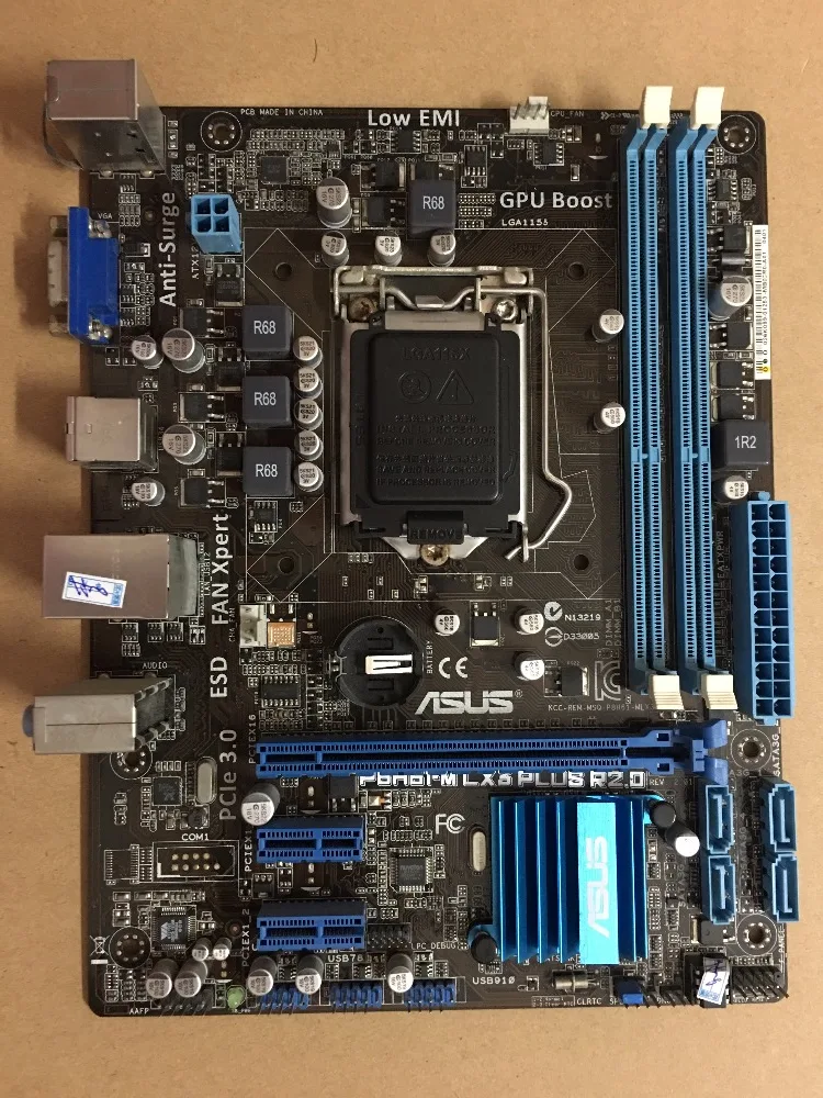 Бесплатная доставка 100% оригинал Asus P8H61 M LX3 PLUS R2.0 DDR3 LGA 1155 Поддержка I3 I5 I7|Звуковые