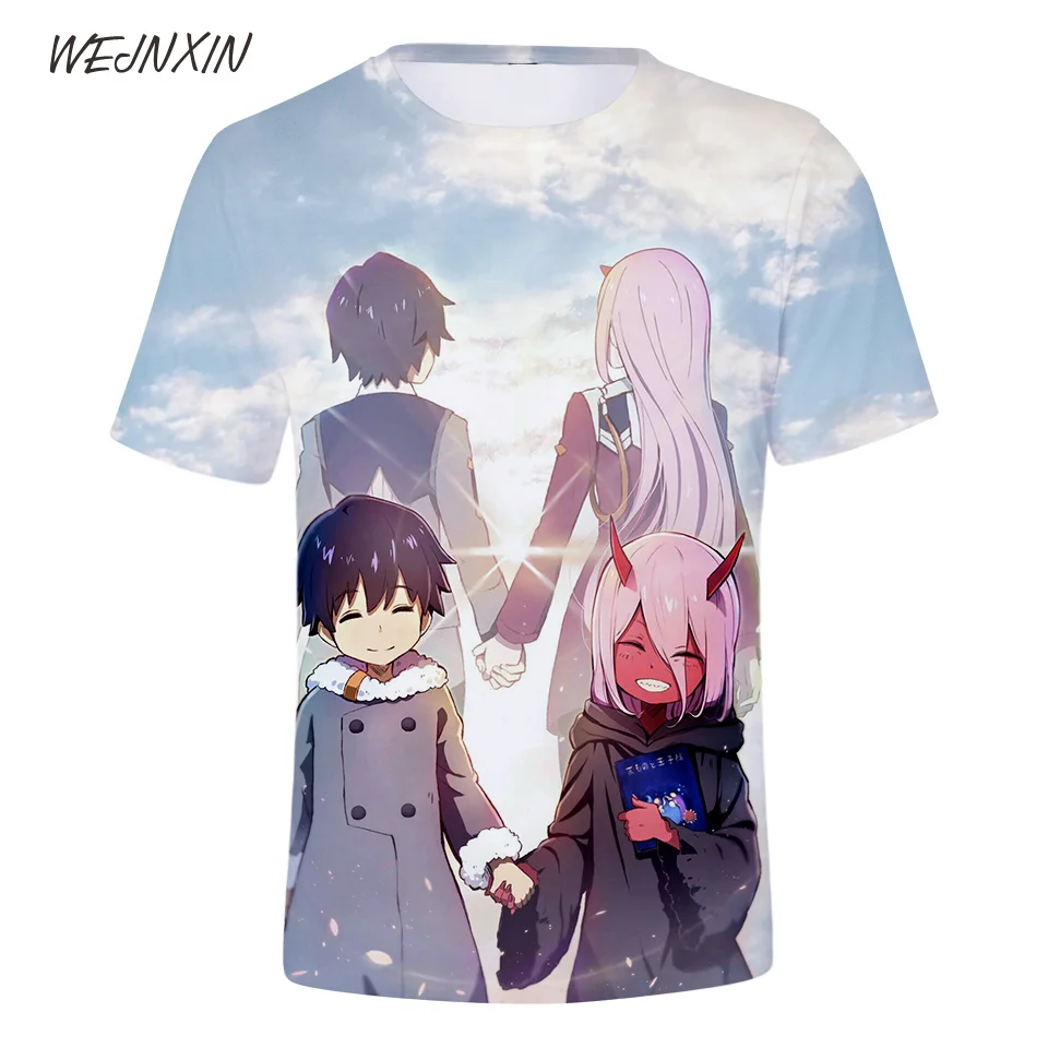 WEJNXIN плюс Размеры Darling в Franxx 3D футболка Для мужчин женщин унисекс Молодежная
