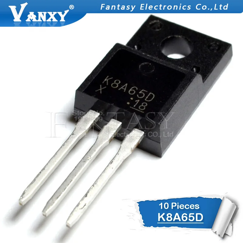 10 шт. TK8A65D TO-220F K8A65D TO220F TK8A65-220 650V 8A новый оригинальный | Электронные компоненты и