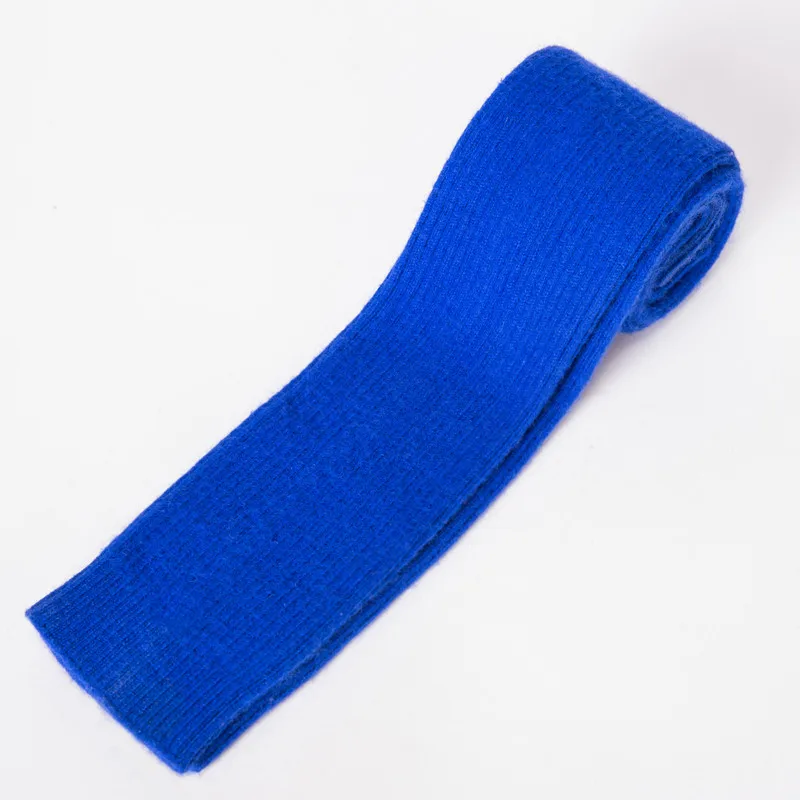 Sapphire blue YUNSHUCLOSET Осень и зима узор Модные женские вязаные кашемировые перчатки прямые трубы Стиль - Цвет: Sapphire blue