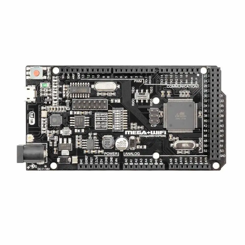 Mega2560 + WiFi R3 ATmega2560 ESP8266 32 Мб USB TTL памяти CH340G совместим с Arduino Mega NodeMCU для WeMos