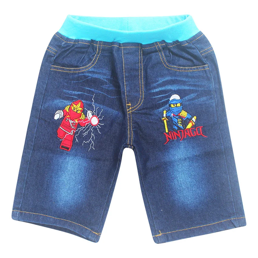2019 Summer Infant cotton Jeans Shorts For Boy Cool Style Denim Boy's ninja Ninjago Children | Детская одежда и обувь
