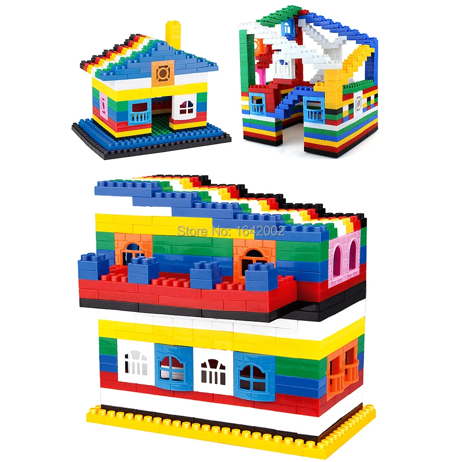 172/342Pcs Bulk Brick Building Blocks with Windows and car set Mixed Shape DIY Creative Bricks Kid Educational Toys | Игрушки и хобби