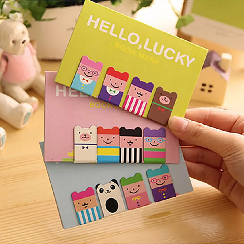

4PCS/Set Lovely Cartoon Magnetic Bookmarks Page Holder Magnetic Page Markers for Kids Reading Stationery School Supplies