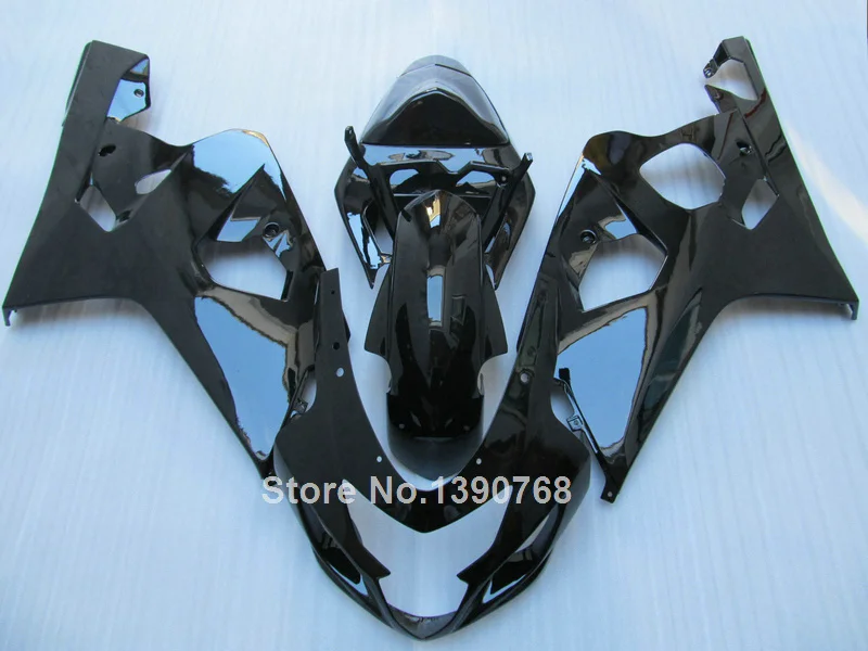 Обтекатели для литья под давлением Suzuki GSXR600/750 K5 2004 2005 глянцевый черный комплект