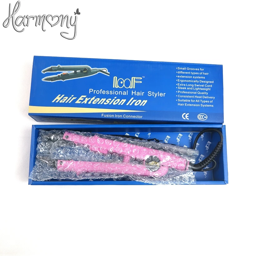 FREE shipping!!! Black Pink new Fusion Hair Extension Iron Keratin Bonding Tool Adjustable Temperature Fusion Heat Connecto