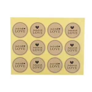 120 шт10 листов ручная работа серия бумажная наклейка-печать клейкие наклейки для домашней пекарни и подарочной упаковки стикер для канцелярских товаров