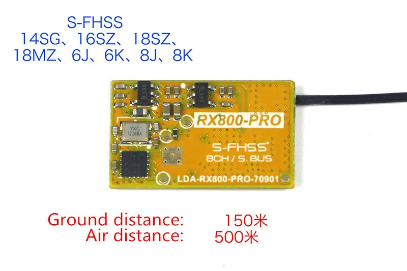 Micro RX800 PRO 8CH 2 4G приемник FPV SBUS ресивер совместимая Futaba T4YF T6J T10J T14SG T18MZ T18SZ FUTABA S-FHSS |