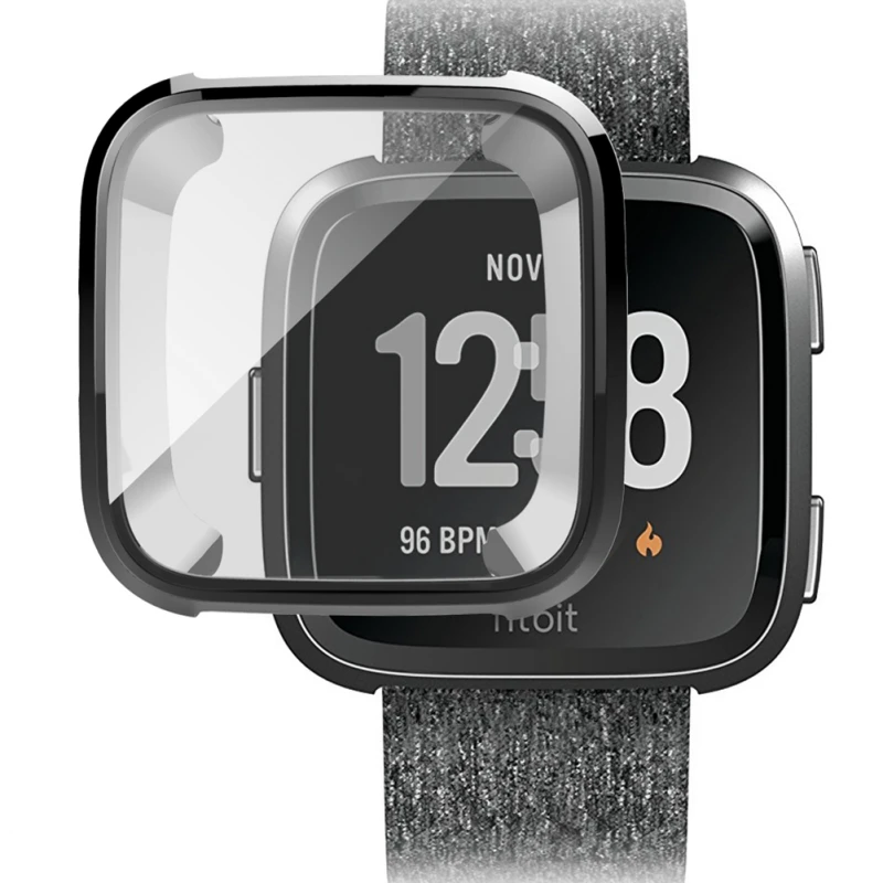 Ультра тонкий мягкий чехол из ТПУ с покрытием для Fitbit Versa полная защита