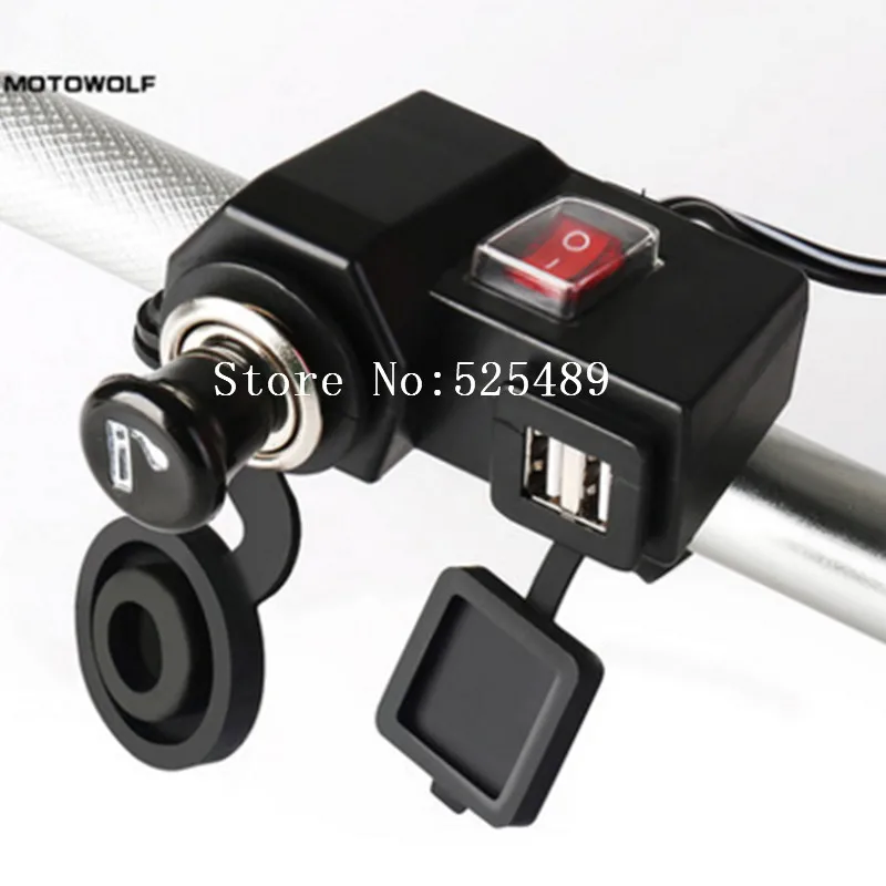 Водонепроницаемый 12 В GPS приборы для мотоциклов mp3 Dual USB Мощность разъем Зарядное