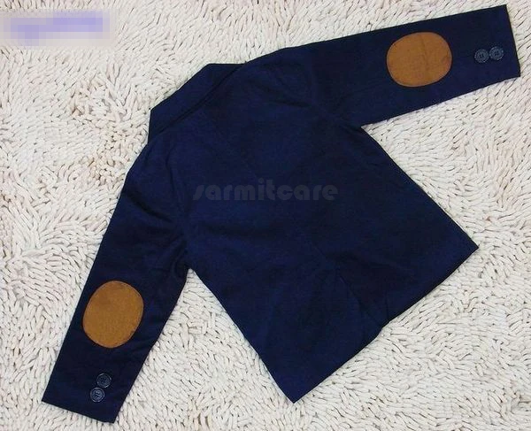 Blazer informal para ni&ntilde;os y ni&ntilde;as, Chaqueta de algod&oacute;n para ni&ntilde;os de 3 a 10 a&ntilde;os, color negro y azul, en oferta-5