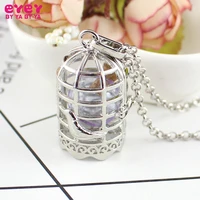 1pc birdcage locket with fillable glass orb birdcage pendant keepsake jewelry bird urn cremation jewelry urn jewelry