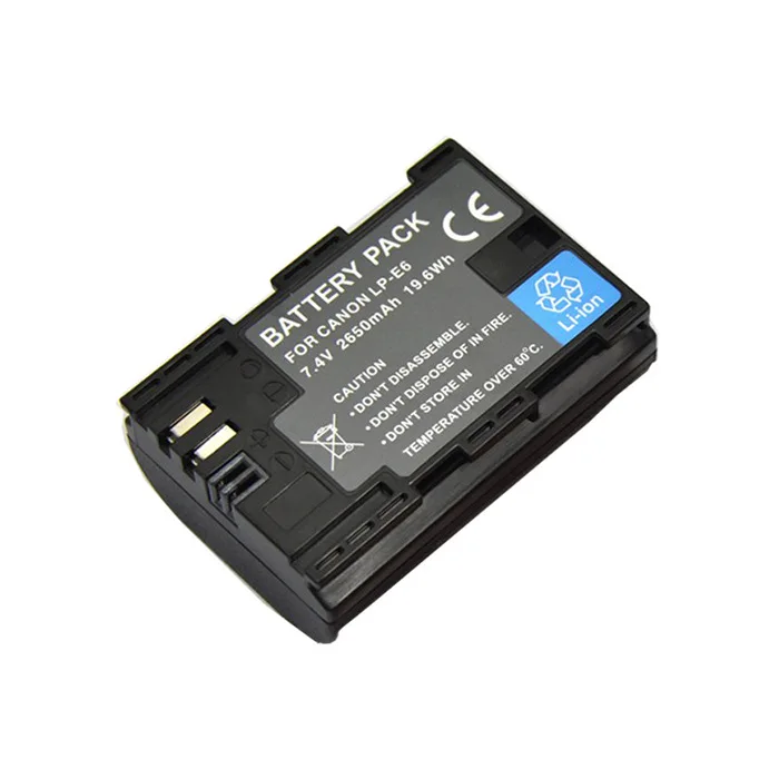 Dinto 1 шт. высокое качество 7 4 V LP E6 LPE6 2650 мА/ч Перезаряжаемые Камера Батарея для
