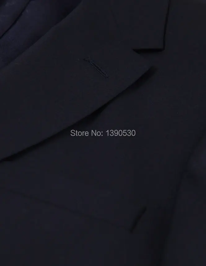 Мужской темно-синий костюм-двойка 100% шерсть на заказ | Мужская одежда