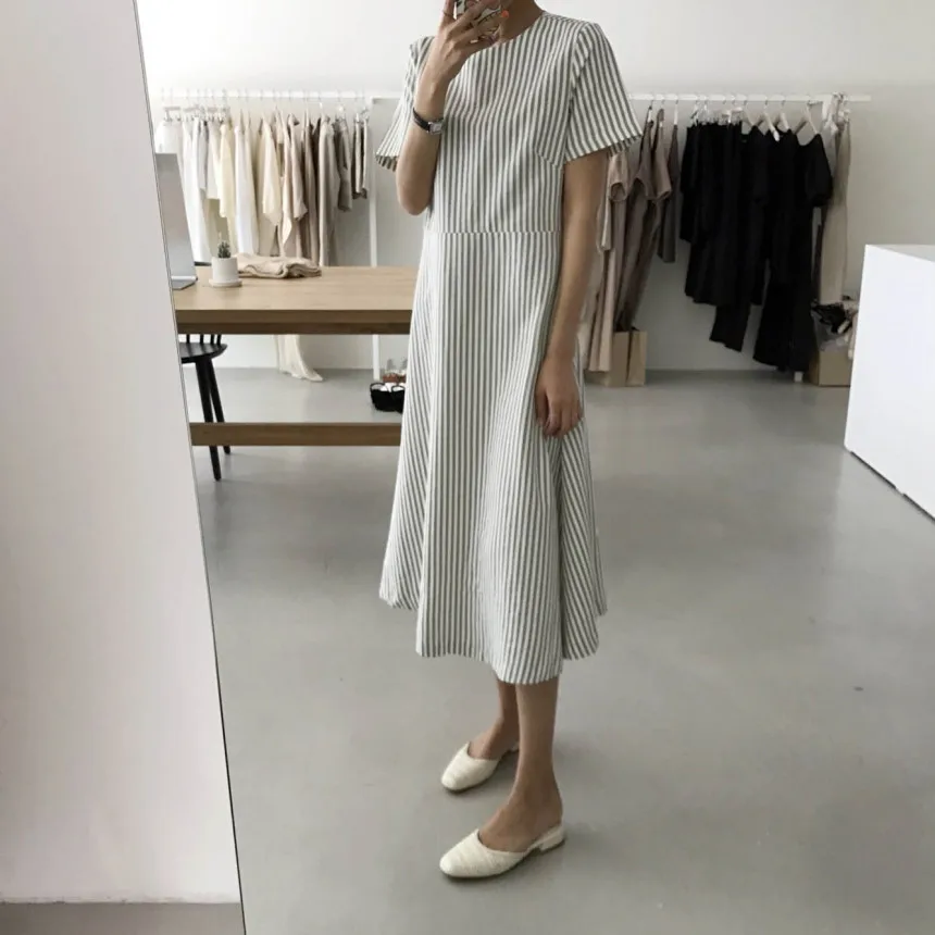 Женское летнее длинное Полосатое платье с повязкой, Vestidos с поясом, повседневное облегающее зеленое платье, Femme Sukienki Vestiti Donna