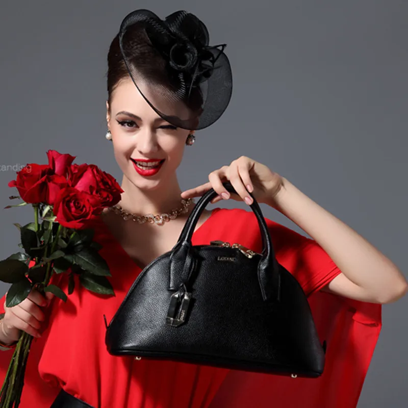 Однотонная женская сумка из натуральной кожи в виде ракушки женские клатчи на