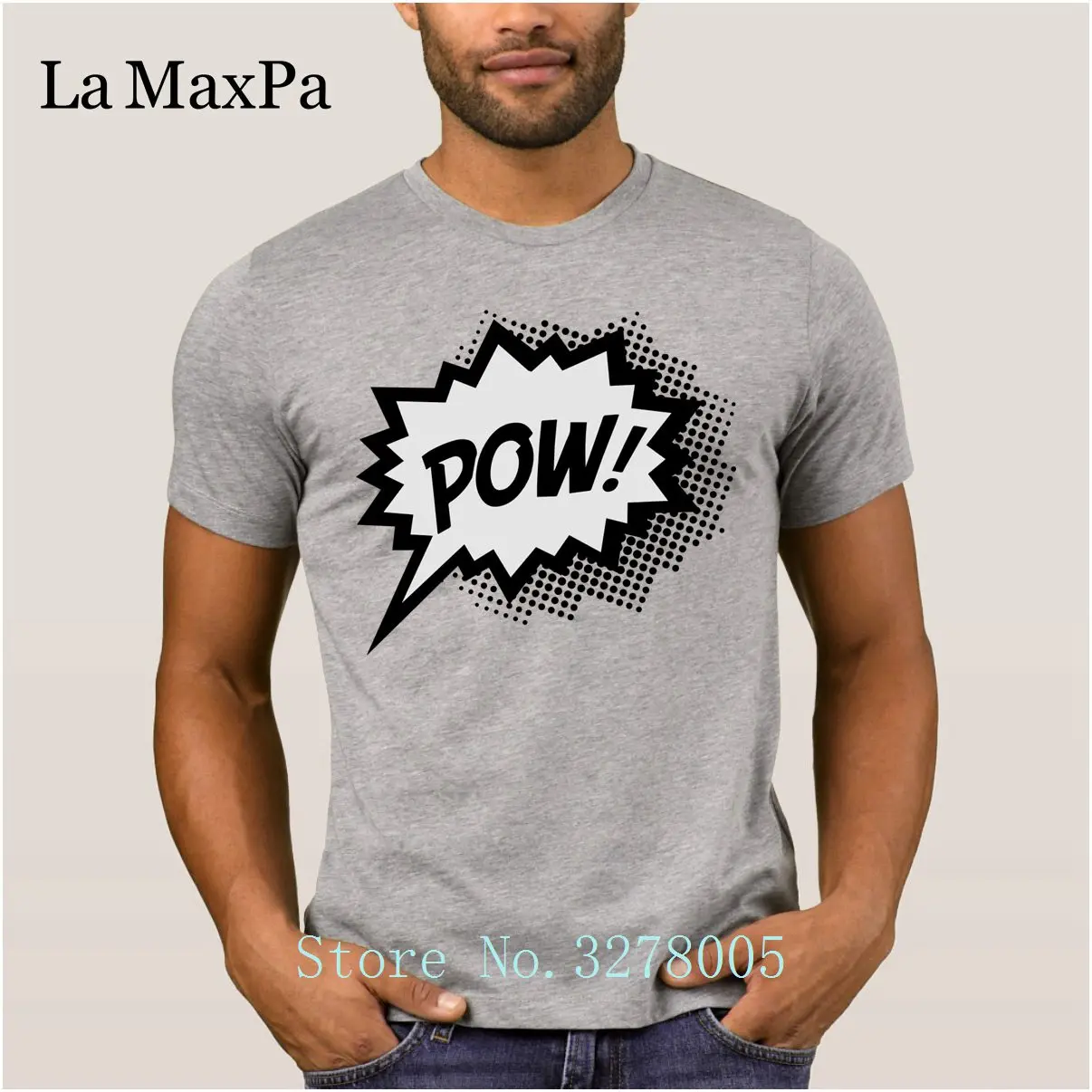 Подарочная сумасшедшая комиксная футболка Pow с героями мультфильмов забавная