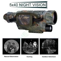 boblov 5x40 digital infrared night vision goggle monocular 200m range video dvr imagers for hunting 8gb trail camera device