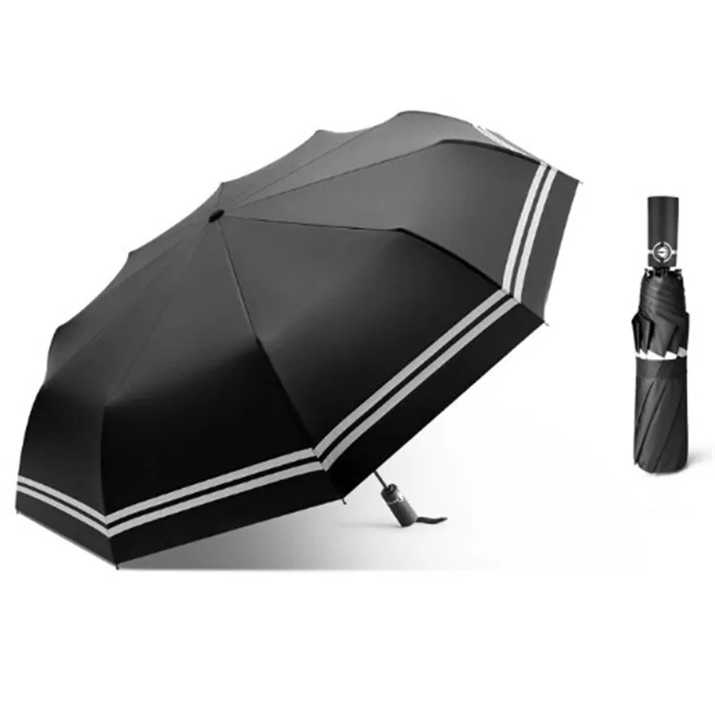 Полностью автоматический ветроустойчивый складной зонт 10 ребер автоматические