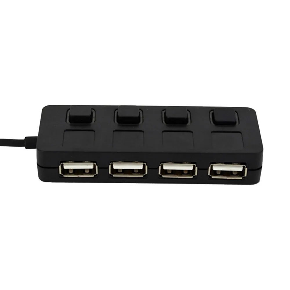 Высокоскоростной адаптер CARPRIE с 4 светодиодными портами USB 2 0 хаб выключателем
