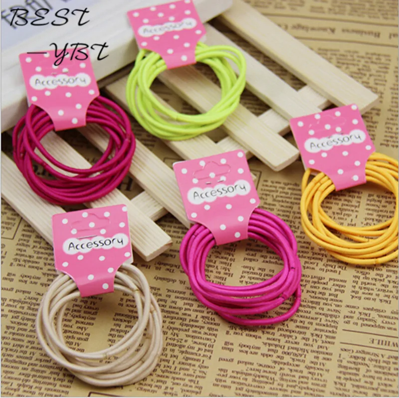 10 pcs/lot Cheap candy color ropes Fashion Cute Kids Elastic Hair Rope Ponytail Holder Band Ties Girls Accessories |