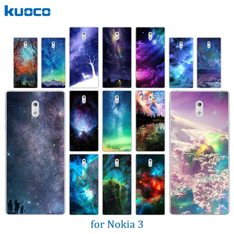 5 0 дюйма для Nokia 3 чехла силиконовый звездное небо прозрачный узор мягкий ТПУ