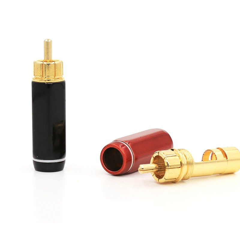 

4pcs 24K Gold Plated High Performance audio RCA Plug