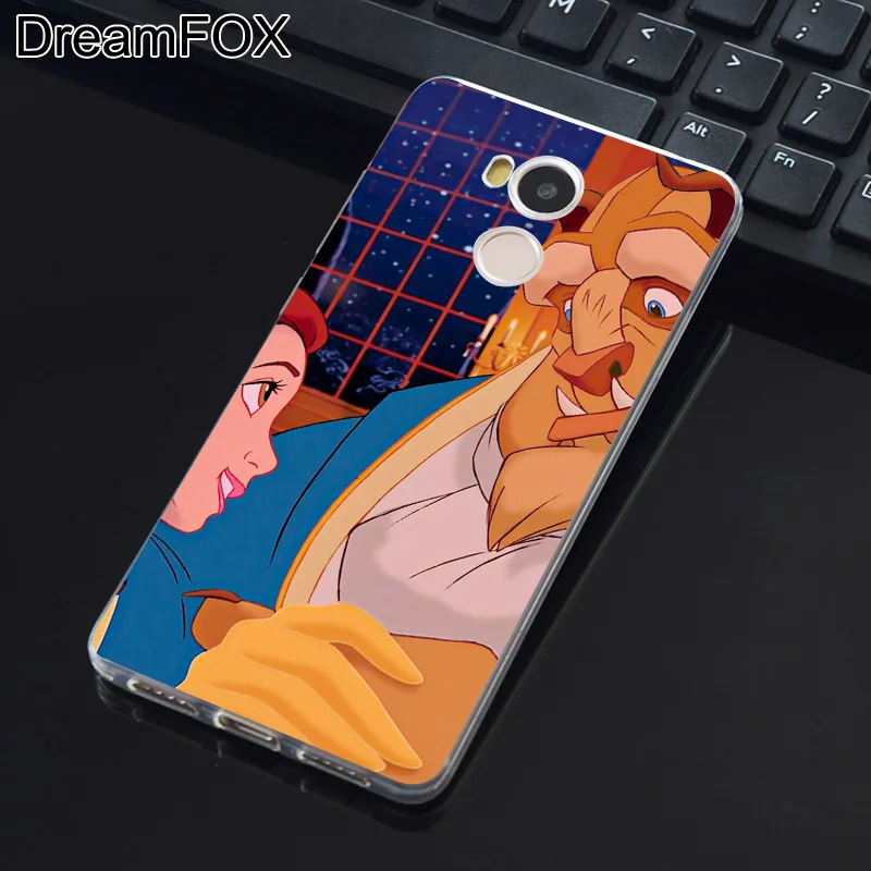 DREAMFOX K234 души Красота чудовище Мягкие TPU силиконовый чехол для Xiaomi Redmi Note 3 4 5 плюс S