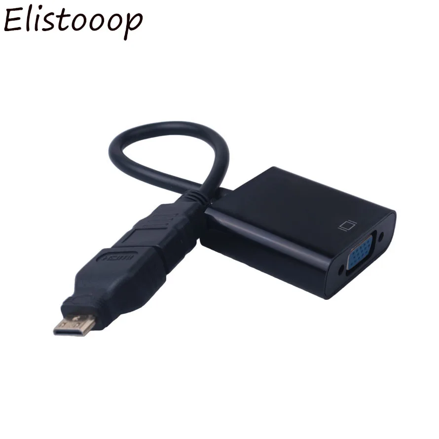 Elistooop адаптер HDMI-VGA Micro HDMI Mini штекер Адаптер VGA гнездо 1080p конвертер чипсетов для Xbox