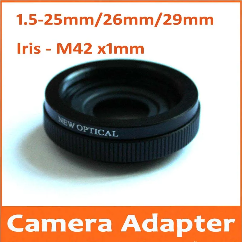 

1.5-25mm/26mm/29mm M42 x1 Adjustable Metal Iris Diaphragm Aperture Condenser Camera lens Adapter with M42 x1mm Thread Casing