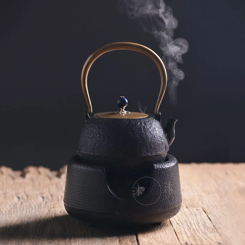 1000ml Cast Iron Tea Pot Set Japanese Teapot Tetsubin Kettle Drinkware KungFu Tools Zen ink Teaware Free Shipping | Дом и сад