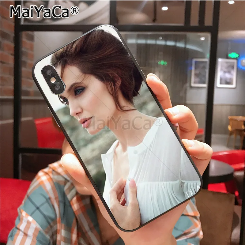 MaiYaCa Angelina Jolie супер милые чехлы для телефонов iphone 11 Pro X 8plus 7 6splus 5s se 7plus чехол