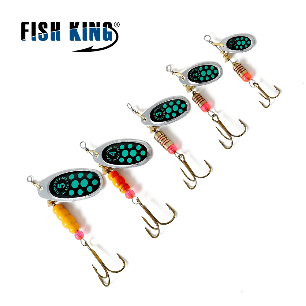 FISH KING 4 цвета размер 0 # 5 Spinner Ложка приманки металлическая жесткая приманка с
