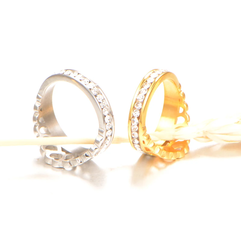Свадебные украшения палец Сердце Crystal Crown Кольца для Для женщин