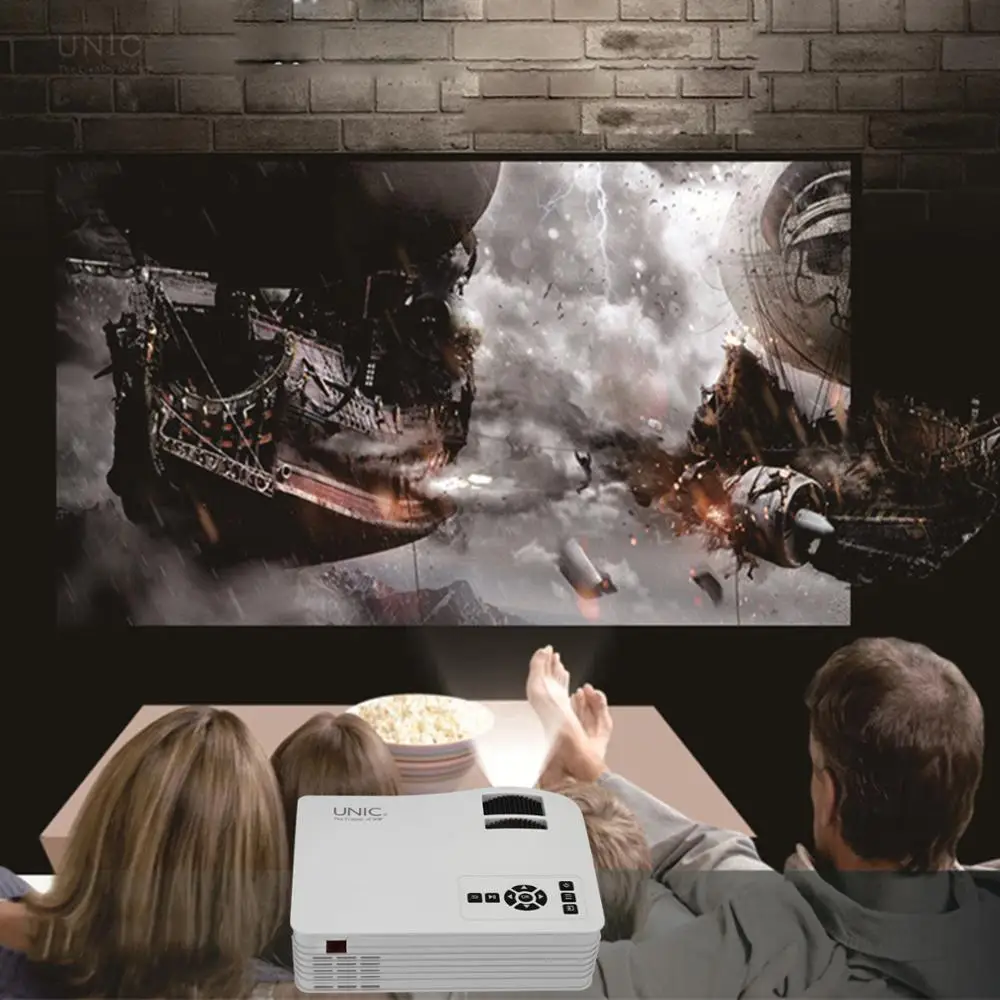 Светодиодный мини проектор UNIC UC36 Full HD 1080P для домашнего кинотеатра 30 ANSI лм| |