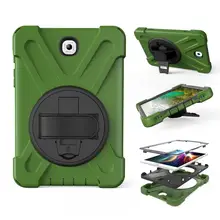Armor Coque For Samsung Galaxy Tab S2 8.0 SM-T710 T713 T715 Hand Strap 360 Rotation Stand Case Cover for Samsung T710 T713 Case
