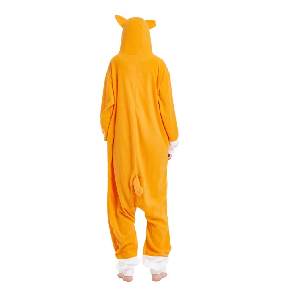 Полар флиса покинуть люблю собак для взрослых унисекс Костюм Kigurumi Пижама с