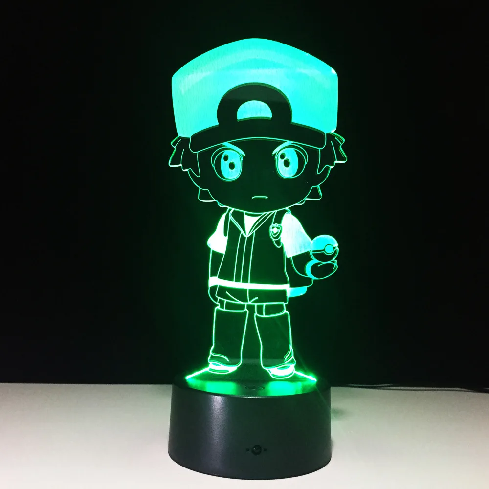 Little Boy Kids 3D Lamp 7 Color RGB LED Night Lamps USB Table Lampara Lampe Baby Sleeping Nightlight Novelty | Лампы и освещение