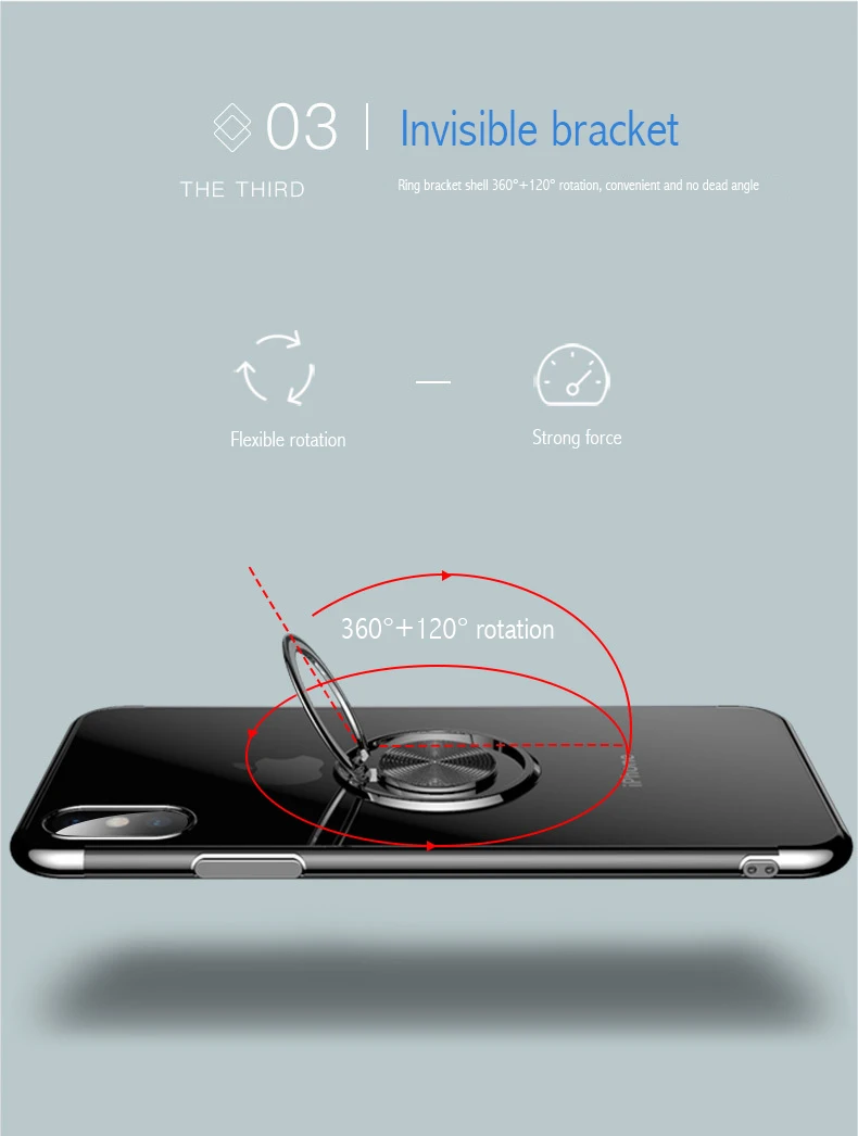 Роскошные магнитные кольца Чехлы для телефона с покрытием для iPhone 7 8 6 6S Plus Чехол прозрачный ТПУ противоударный чехол для iPhone 11 Pro XS MAX XR X