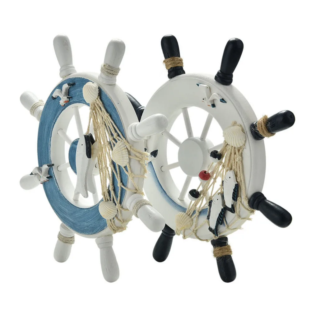Пляжные деревянный Boat руля корабля рыболовные сети дома стены морской руль