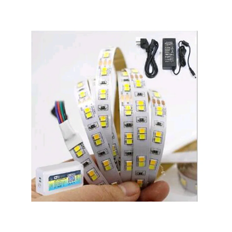 strip wifi power 5 м 600 светодиодный s 10 м 1200 светодиодный s 24 в двойной цвет 2835 Светодиодная лента гибкая лента музыка WiFi alexa контроллер CCT двойная белая полоса - Испускаемый цвет: strip wifi power