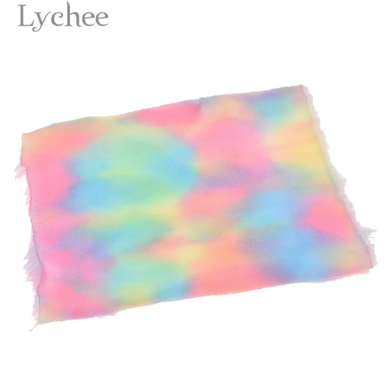 Радужная меховая ткань Lychee Life Размер A4 21x29 см|Синтетическая кожа| |