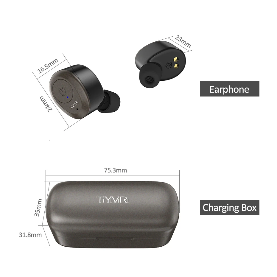 Bluetooth наушники истинный HiFi глубокий бас звук гарнитура беспроводной мини TY08 TWS V5.0