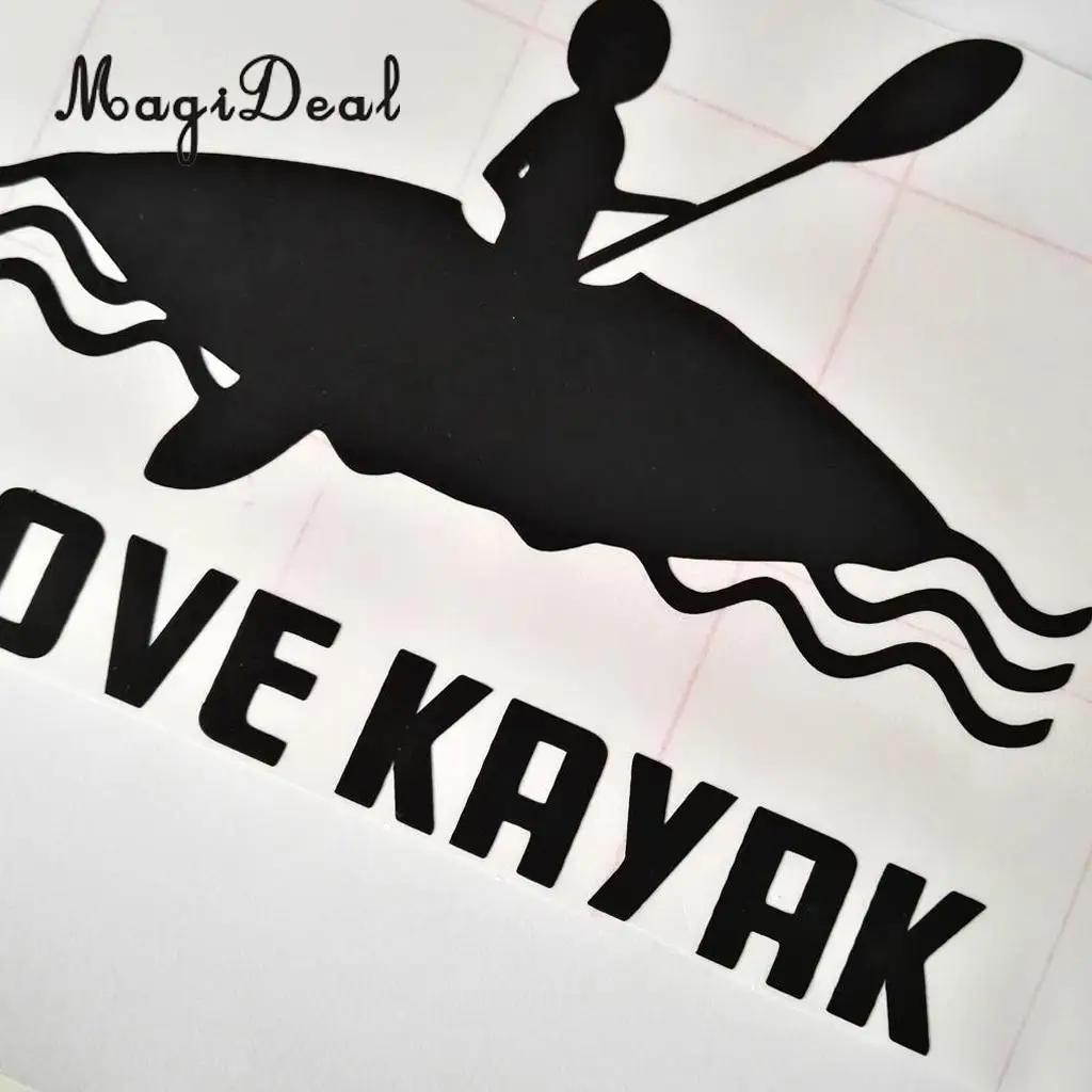 MagiDeal водонепроницаемый 1 шт. I LOVE байдарка стикеры каноэ для гребной лодки смешные