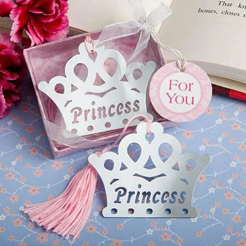 

Crown Themed Princess Bookmark Wedding Gift Baby Shower Favors Party Souvenir For Guest LX1703